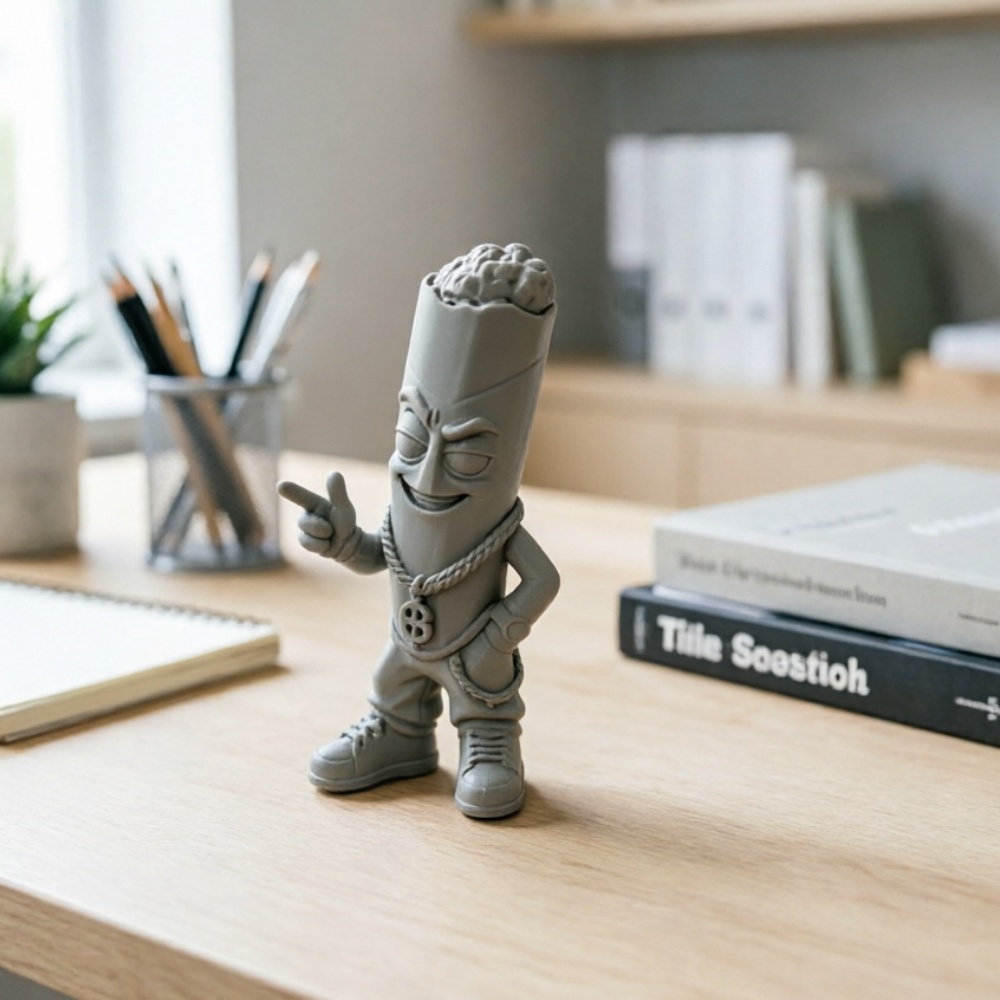 Pop Display Shelf - Figur Seni Plastik Abu-abu Trendi Model