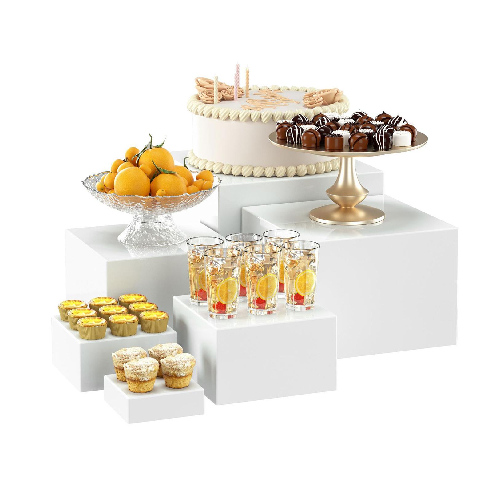 Display Risers Set - 6x Set Pajangan Meja Makanan Penutup
