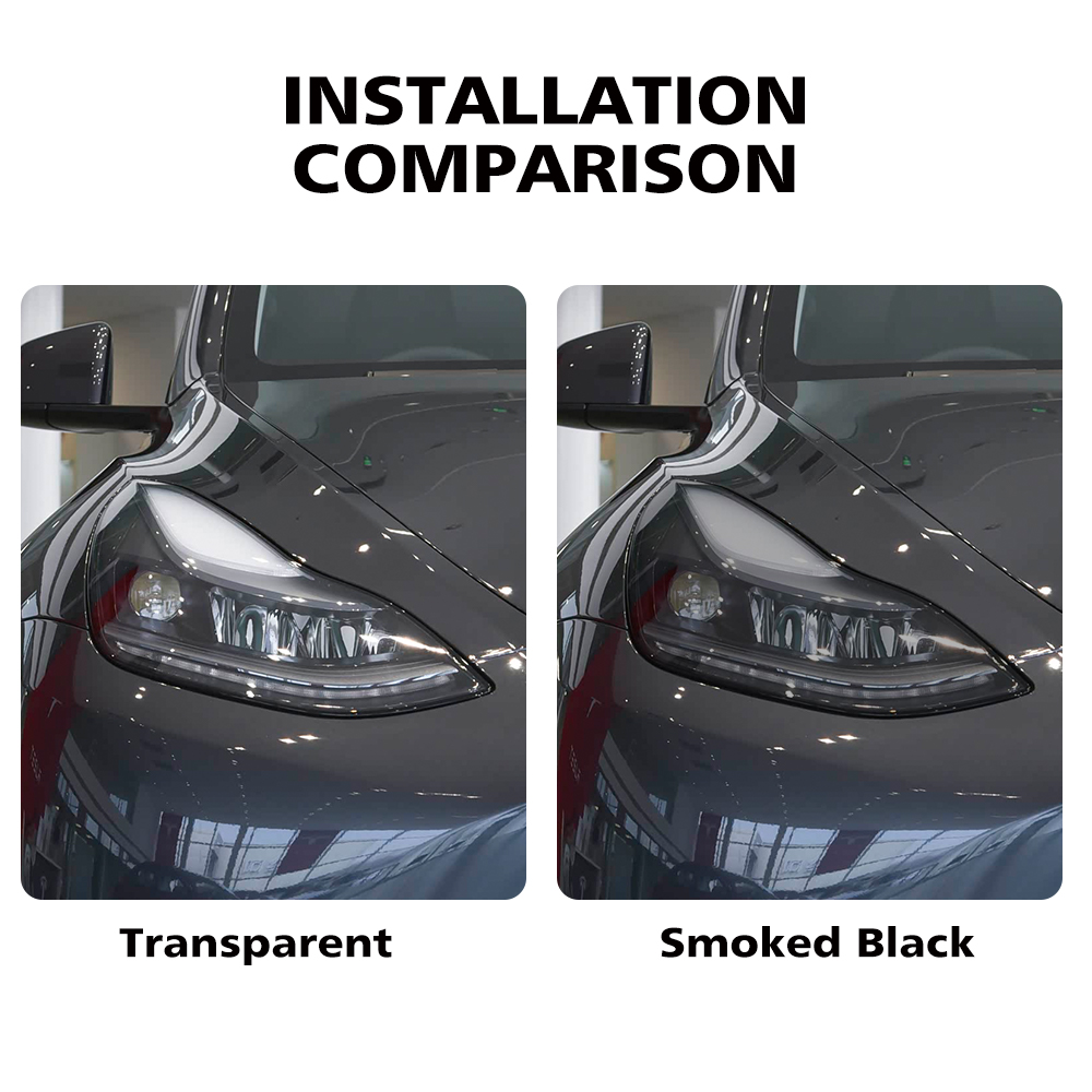 Vinyl Figure Blank - Untuk Tesla Model Y 2020-2026 Smoke