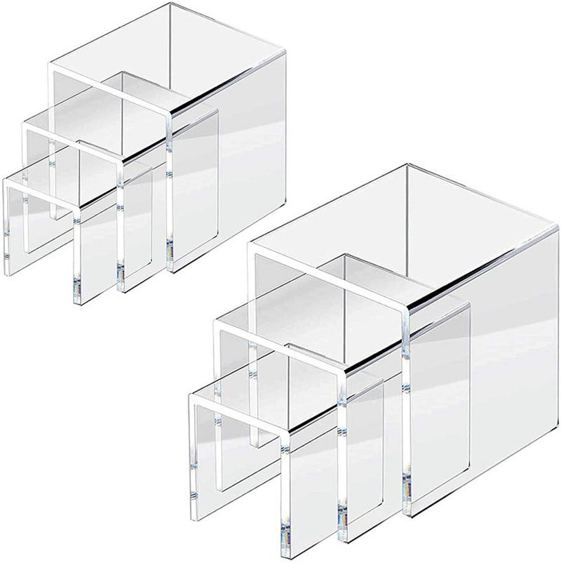 Display Risers Set - 6 Buah/Set Rak Display Akrilik untuk
