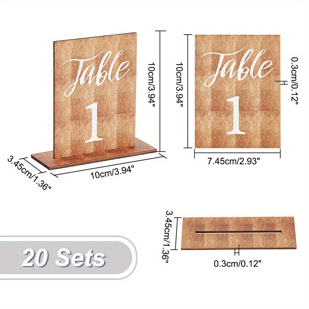 20 Buah Kartu Nomor Meja Kayu  - Graded Card Display ulasan dan harga