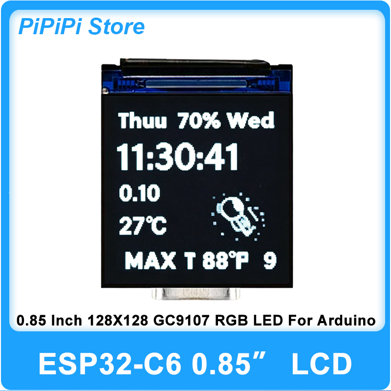 ESP32 C6 0.85 Inci 128X128 Lay - Graded Card Display ulasan dan harga