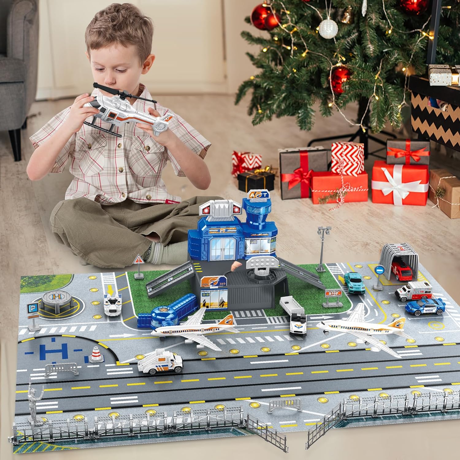 Set Mainan Pemandangan Bandara - Model Airplane Plastic ulasan dan harga