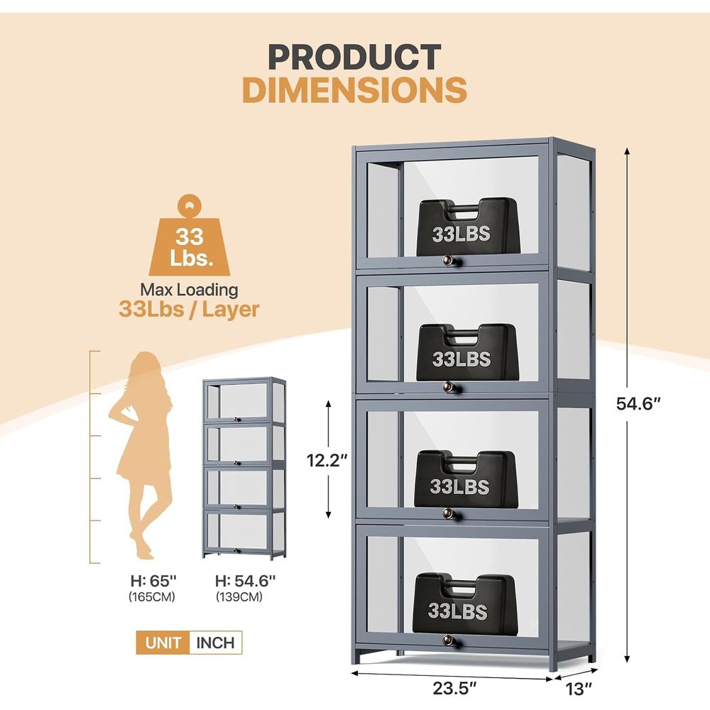 Kotak Pajangan Akrilik 4 Tingk - Display Case Acrylic ulasan dan harga