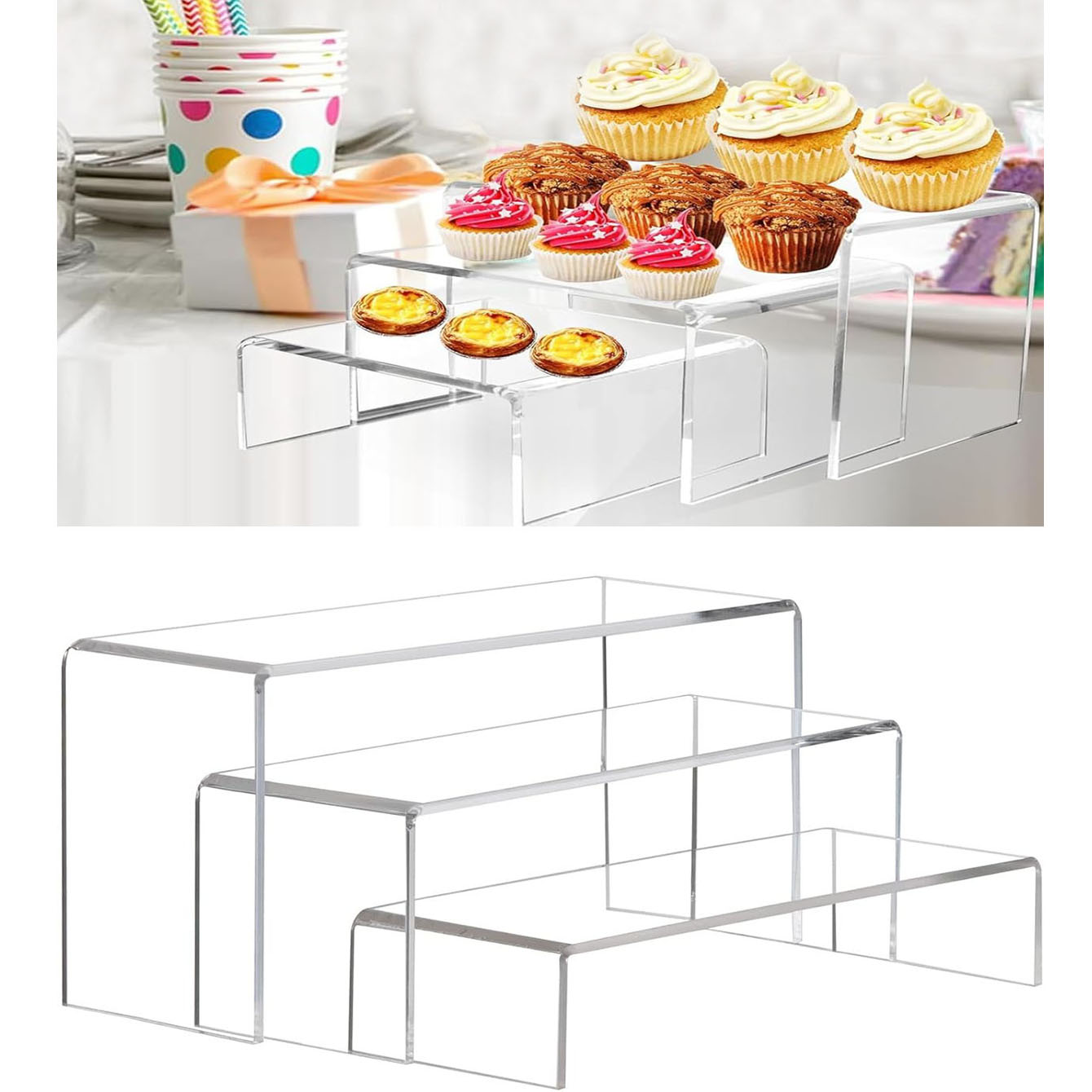 3 buah rak pajangan akrilik, r - Pop Display Shelf ulasan dan harga