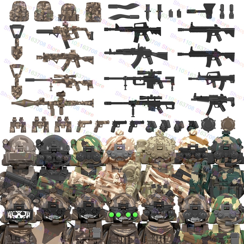 Figur Aksi Tentara Militer MOC - Lego Minifigure Holder ulasan dan harga