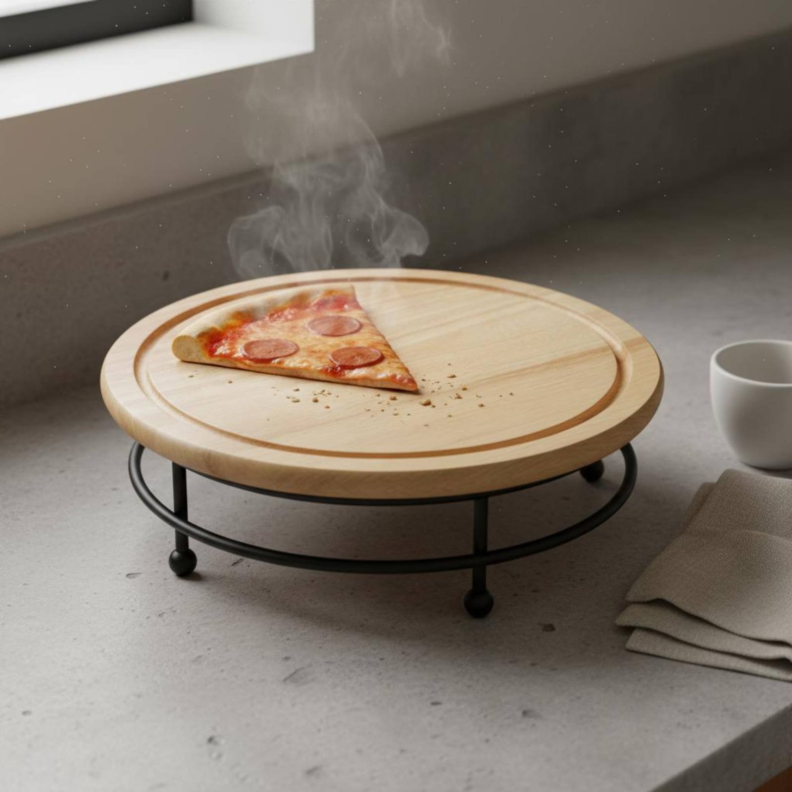 Rak Sajian Pizza Desain Retro  - Display Risers Set ulasan dan harga