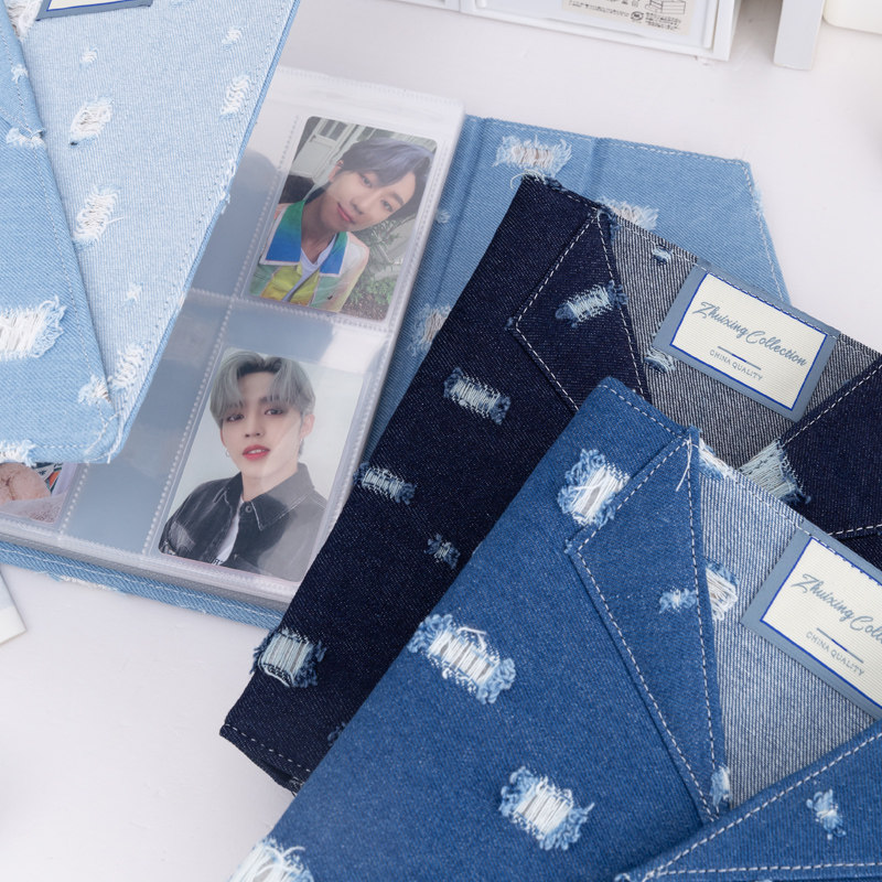 Binder Kartu Denim A5 Besar Mo - Pokemon Binder Card ulasan dan harga