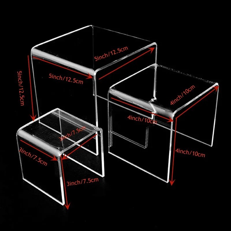 6 Buah/Set Rak Display Akrilik - Display Risers Set ulasan dan harga